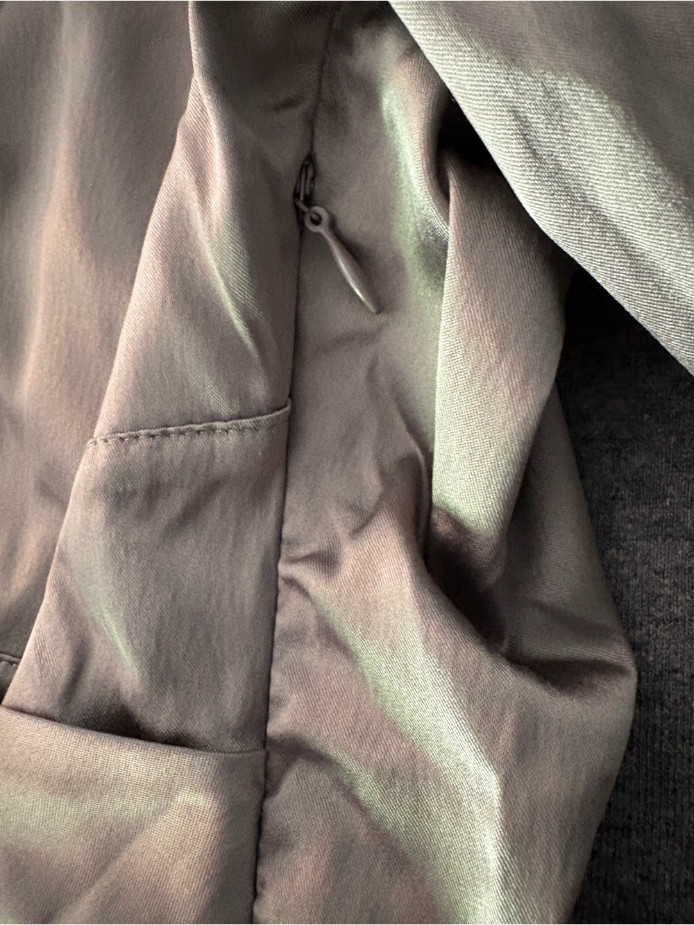 New York & Company Silver Satin Knot-Front Button Down Blouse - Picture 7 of 9